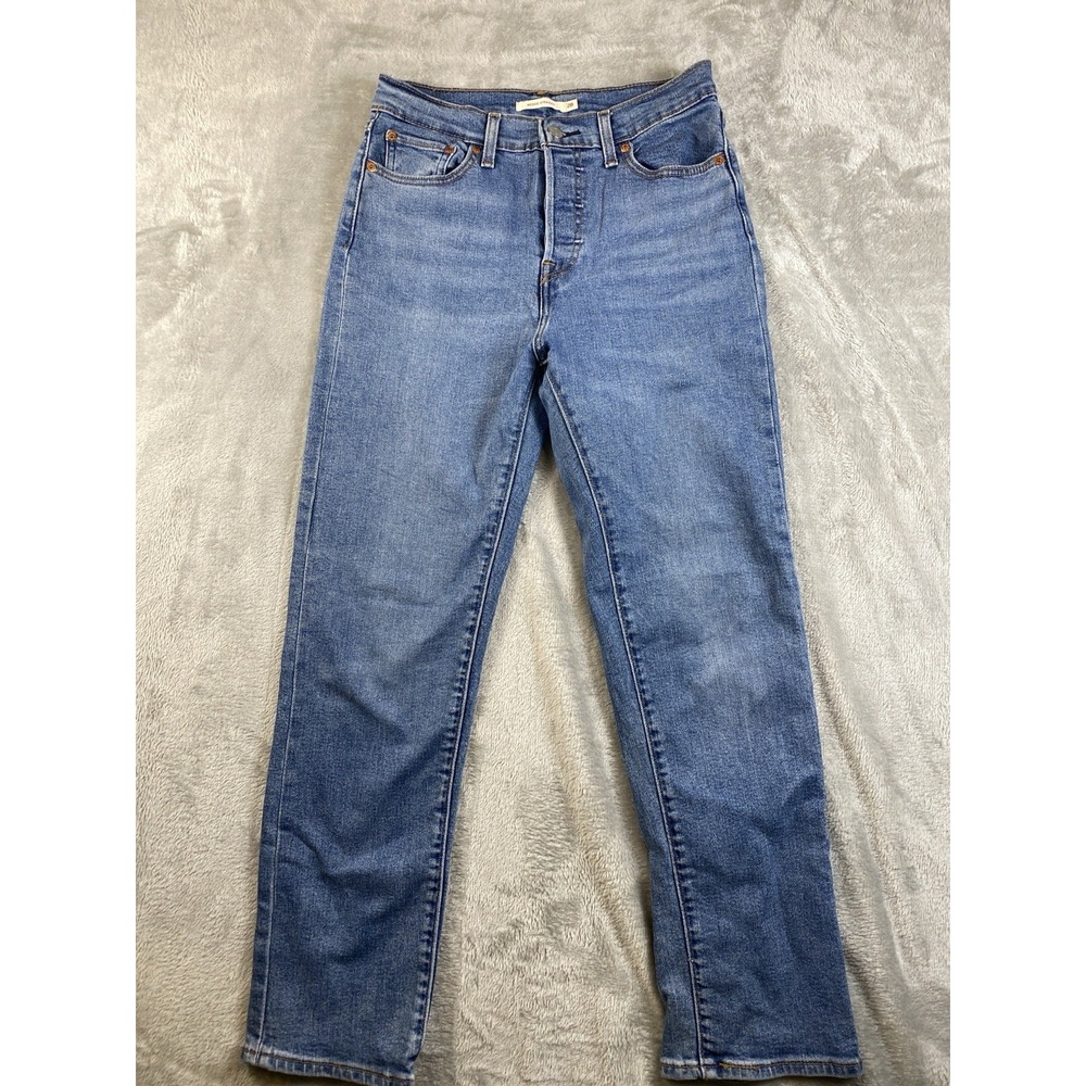 Levis Women's Jeans Wedgie Straight Button Fly High Rise Medium Wash‎ Size 28x28